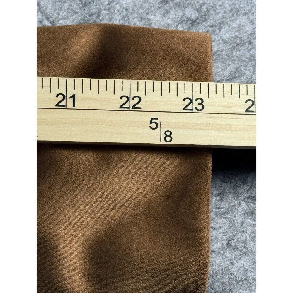 Cupcakes and Cashmere Brown Moto Jacket Womens Medium Cropped Biker Faux Suede - Picture 14 of 16